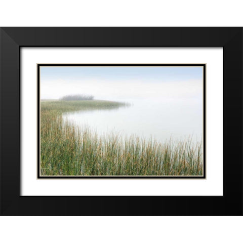 Crescent Beach Calm 2 Black Modern Wood Framed Art Print with Double Matting by Blaustein, Alan