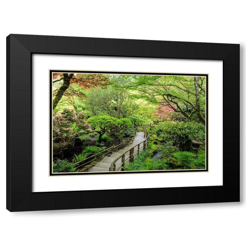Stairway to Paradise Black Modern Wood Framed Art Print with Double Matting by Burdick, Chuck