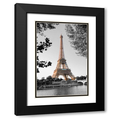 Matin sur la Seine Black Modern Wood Framed Art Print with Double Matting by Blaustein, Alan