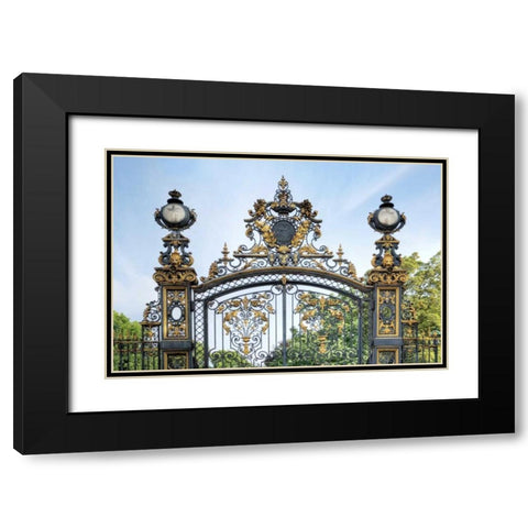 Park Monceau Gates Black Modern Wood Framed Art Print with Double Matting by Blaustein, Alan