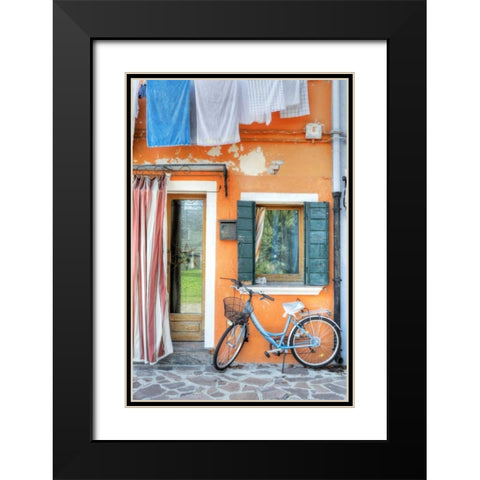 Island Bicicletta-2 Black Modern Wood Framed Art Print with Double Matting by Blaustein, Alan