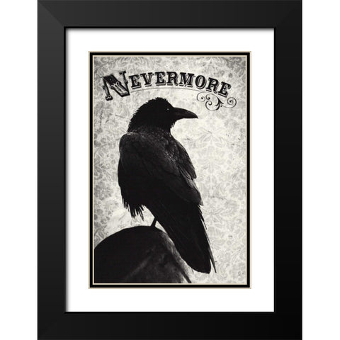 Nevermore Black Modern Wood Framed Art Print with Double Matting by Buxton, Michael
