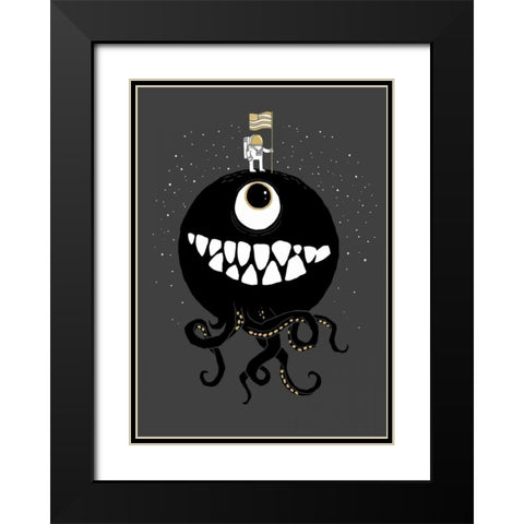 Space Oddity Black Modern Wood Framed Art Print with Double Matting by Buxton, Michael