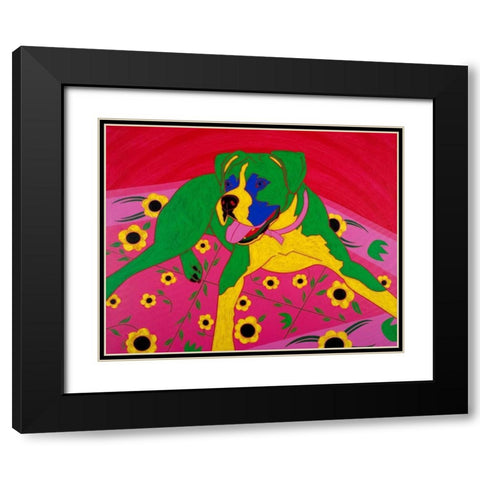 Courageous Clown Black Modern Wood Framed Art Print with Double Matting by Bond, Angela