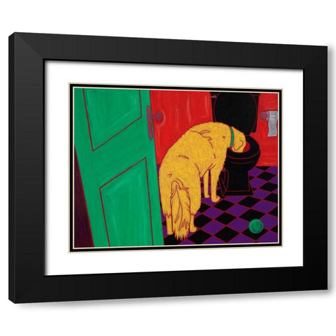 Drinking Problem Black Modern Wood Framed Art Print with Double Matting by Bond, Angela