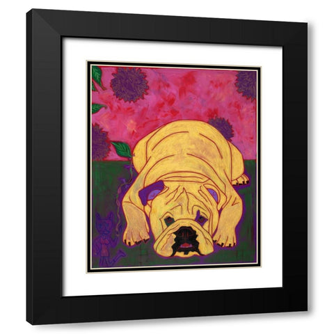 Lounge Lizard Black Modern Wood Framed Art Print with Double Matting by Bond, Angela