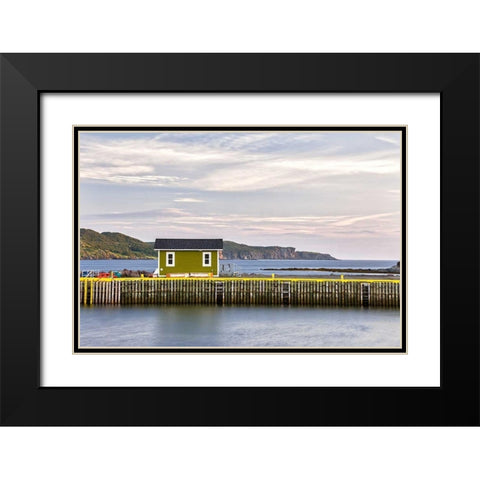 Quiet Morning Black Modern Wood Framed Art Print with Double Matting by Burdick, Chuck