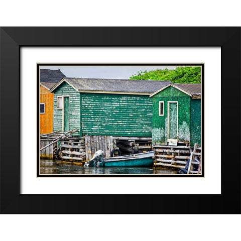 Weathered Black Modern Wood Framed Art Print with Double Matting by Burdick, Chuck