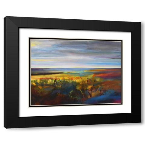 Buttercups Near Warley Black Modern Wood Framed Art Print with Double Matting by Boyce, Kate