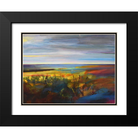 Buttercups Near Warley Black Modern Wood Framed Art Print with Double Matting by Boyce, Kate