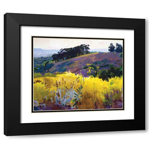 Late Sun, Eucalyptus on the Ridge Black Modern Wood Framed Art Print with Double Matting by Burtt, Marcia