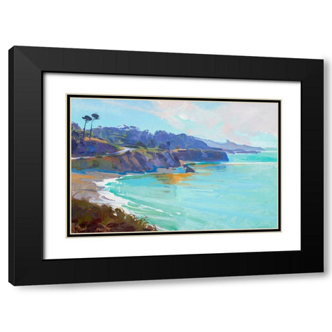Mendocino Overlook Black Modern Wood Framed Art Print with Double Matting by Burtt, Marcia