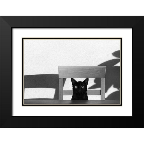 Where Is My Coffee? Black Modern Wood Framed Art Print with Double Matting by Bertelli, Jon