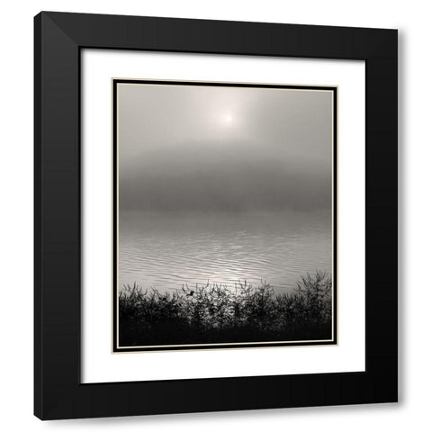 Monochrome Sunrise Black Modern Wood Framed Art Print with Double Matting by Bell, Nicholas