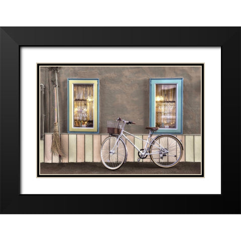 Cafa Bike Ride Black Modern Wood Framed Art Print with Double Matting by Blaustein, Alan