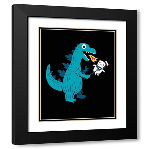 Everyone Loves Marshmallows Black Modern Wood Framed Art Print with Double Matting by Buxton, Michael