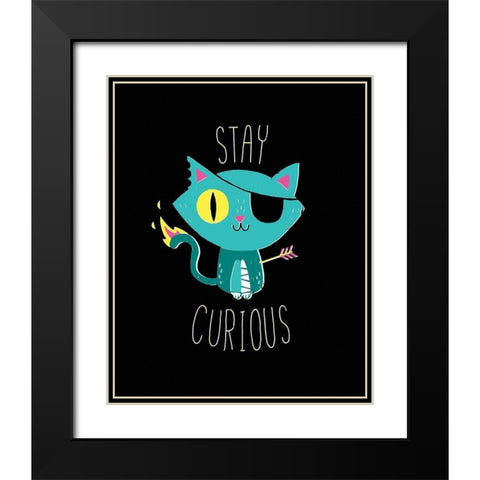 Stay Curious Black Modern Wood Framed Art Print with Double Matting by Buxton, Michael