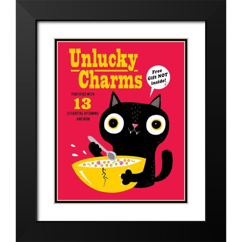 Unlucky Charms Black Modern Wood Framed Art Print with Double Matting by Buxton, Michael