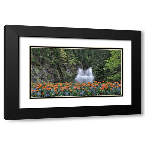 Water Music Black Modern Wood Framed Art Print with Double Matting by Burdick, Chuck