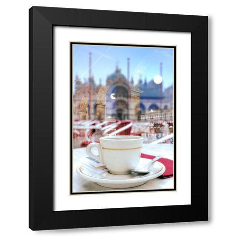 Caffe Florian Sunrise Black Modern Wood Framed Art Print with Double Matting by Blaustein, Alan