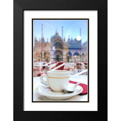 Caffe Florian Sunrise Black Modern Wood Framed Art Print with Double Matting by Blaustein, Alan