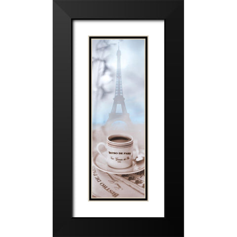 Bistro de Paris #2 Black Modern Wood Framed Art Print with Double Matting by Blaustein, Alan