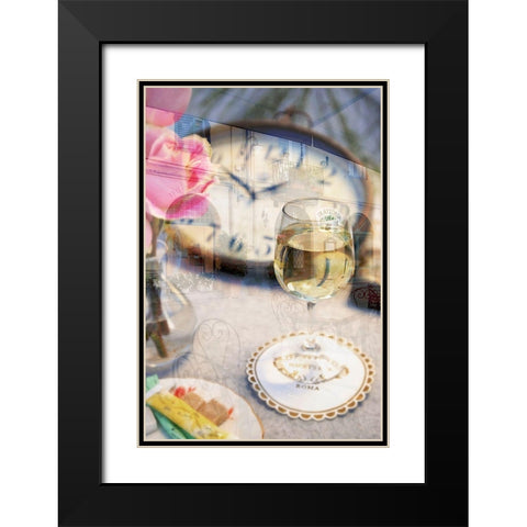 Caffe Roma #1 Black Modern Wood Framed Art Print with Double Matting by Blaustein, Alan