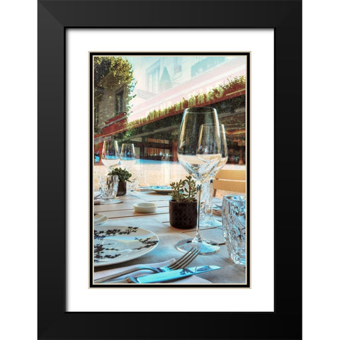 Le Champ de Mars #1 Black Modern Wood Framed Art Print with Double Matting by Blaustein, Alan
