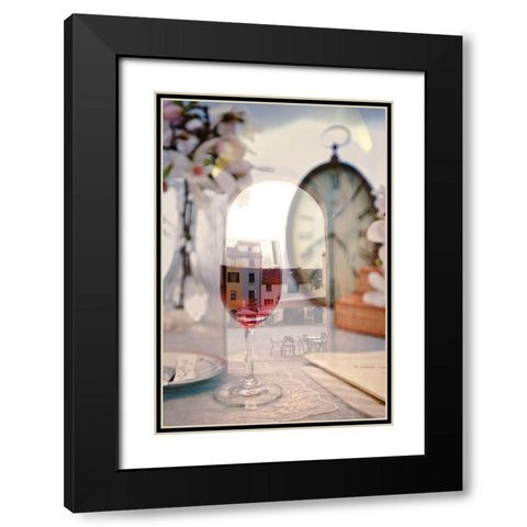 Tuscan Caffe #2 Black Modern Wood Framed Art Print with Double Matting by Blaustein, Alan
