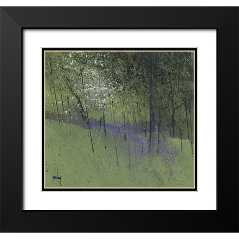 Bluebells Black Modern Wood Framed Art Print with Double Matting by Bailey, Paul