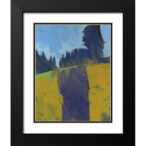 Firebreak Black Modern Wood Framed Art Print with Double Matting by Bailey, Paul