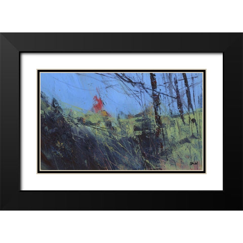 Hillside Clearing Black Modern Wood Framed Art Print with Double Matting by Bailey, Paul