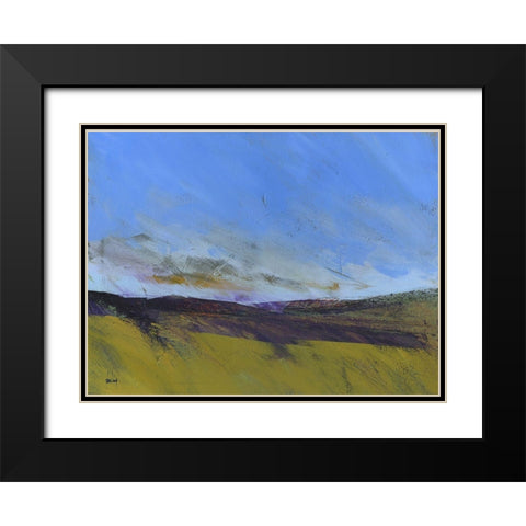 Upland Undulation Black Modern Wood Framed Art Print with Double Matting by Bailey, Paul