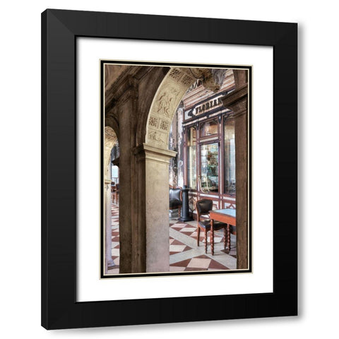 Caffe Florian Arc 1 Black Modern Wood Framed Art Print with Double Matting by Blaustein, Alan