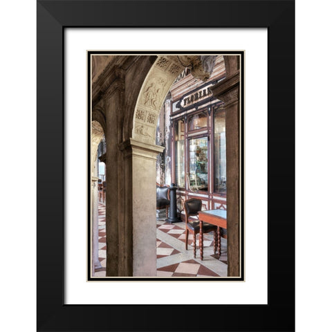 Caffe Florian Arc 1 Black Modern Wood Framed Art Print with Double Matting by Blaustein, Alan