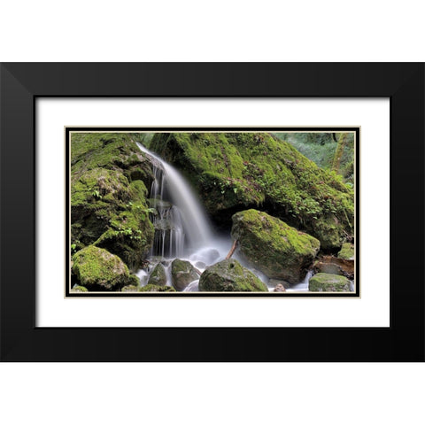 Canyon Falls No. 13 Black Modern Wood Framed Art Print with Double Matting by Blaustein, Alan