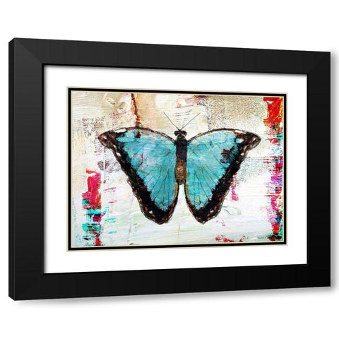 Blue Morpho 1.0 Black Modern Wood Framed Art Print with Double Matting by Baran, John