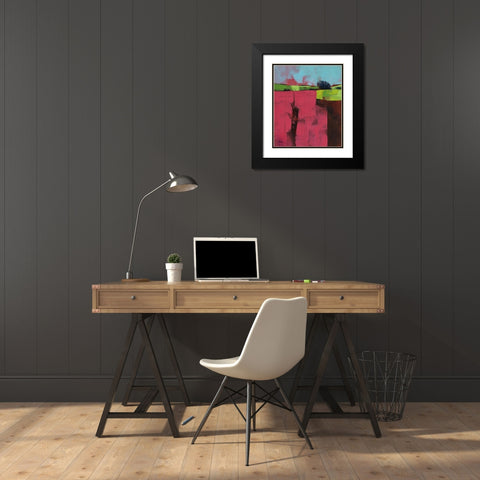 Herefordshire Field Black Modern Wood Framed Art Print with Double Matting by Bailey, Paul