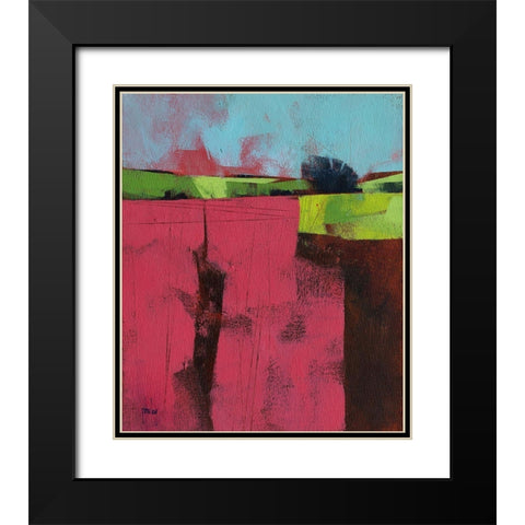 Herefordshire Field Black Modern Wood Framed Art Print with Double Matting by Bailey, Paul
