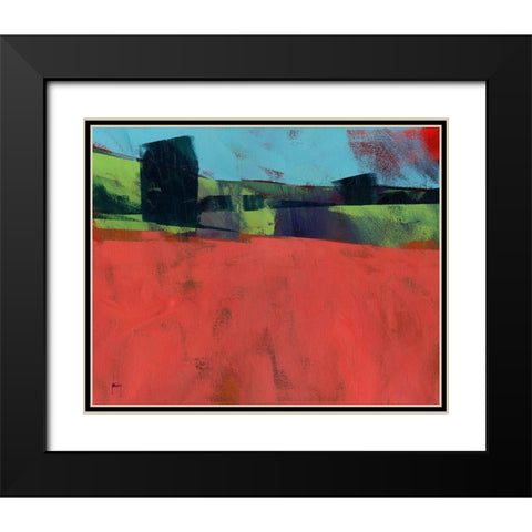Herefordshire Red Black Modern Wood Framed Art Print with Double Matting by Bailey, Paul