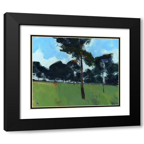 Moorland Pines Black Modern Wood Framed Art Print with Double Matting by Bailey, Paul