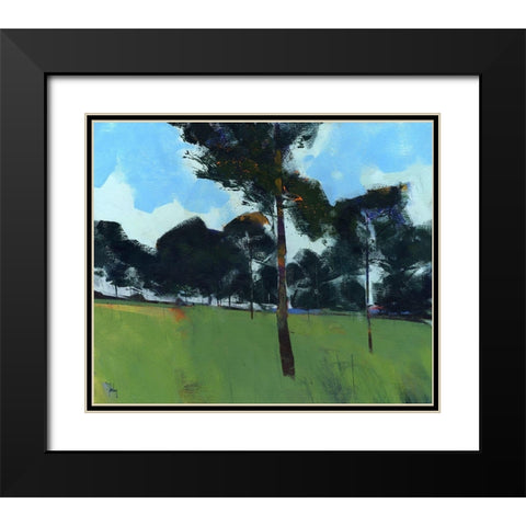 Moorland Pines Black Modern Wood Framed Art Print with Double Matting by Bailey, Paul