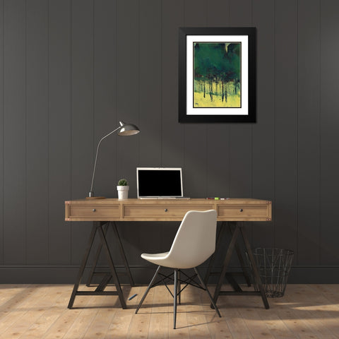 Pine Copse Black Modern Wood Framed Art Print with Double Matting by Bailey, Paul