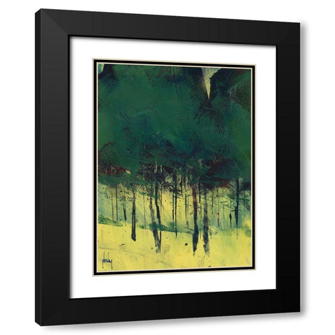 Pine Copse Black Modern Wood Framed Art Print with Double Matting by Bailey, Paul