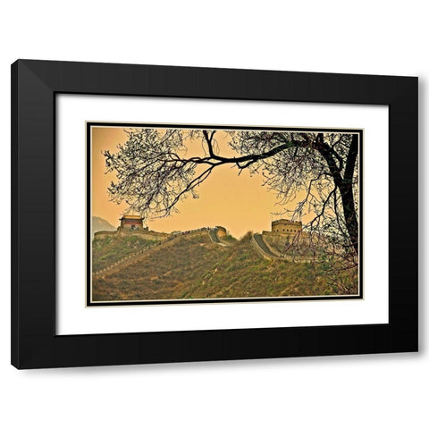 Ancient Walls Black Modern Wood Framed Art Print with Double Matting by Burdick, Chuck