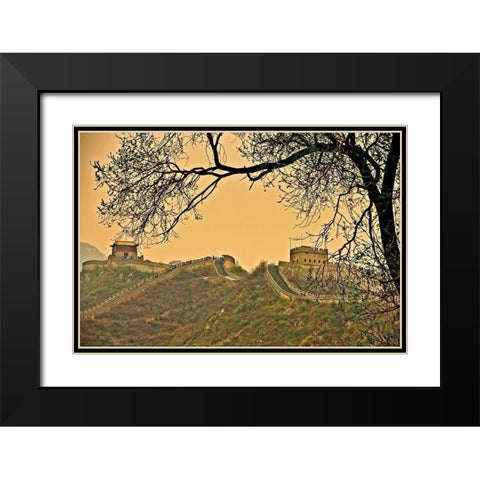 Ancient Walls Black Modern Wood Framed Art Print with Double Matting by Burdick, Chuck