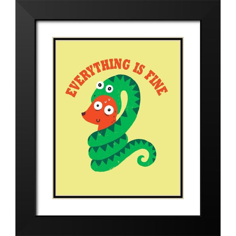 Everything Is Fine Black Modern Wood Framed Art Print with Double Matting by Buxton, Michael