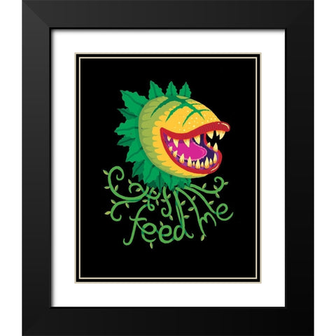 Feed Me Black Modern Wood Framed Art Print with Double Matting by Buxton, Michael