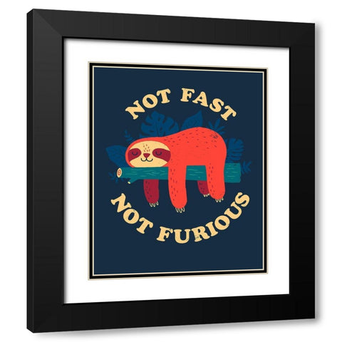 Not Fast, Not Furious Black Modern Wood Framed Art Print with Double Matting by Buxton, Michael