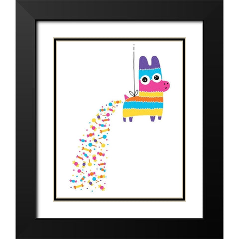 Pinata Poop Black Modern Wood Framed Art Print with Double Matting by Buxton, Michael